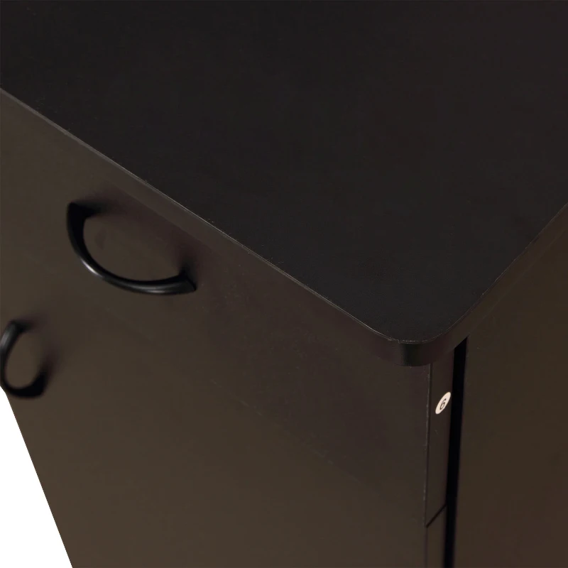 HOMCOM® Schreibtisch Bürotisch aus Holz Computertisch PC Tisch schwarz