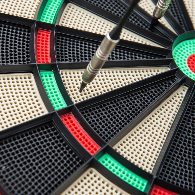 HOMCOM® Elektrische Dartscheibe Dartboard Profi Dart Scheibe 8 Spieler