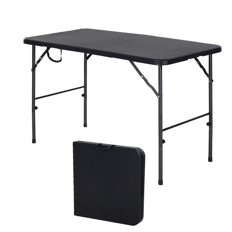 Outsunny® Klapptisch Campingtisch Falttisch Picknicktisch Faltbar Tragbar Metall Schwarz