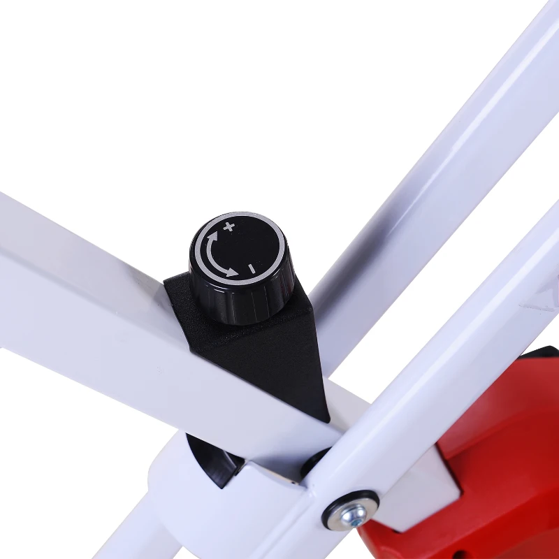 HOMCOM® Heimtrainer | Stahl, ABS | 83 x 43 x 110 cm | Weiß, Rot