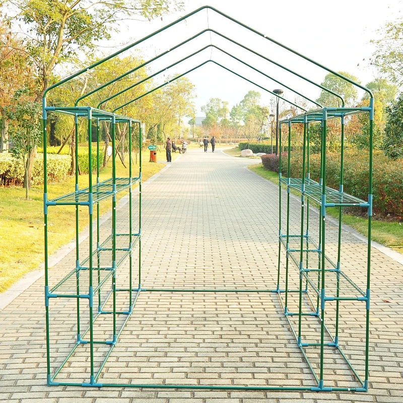 Outsunny® Folien Gewächshaus Treibhaus Tomatenhaus Pflanzenhaus Frühbeet  Regalen 4 Modell