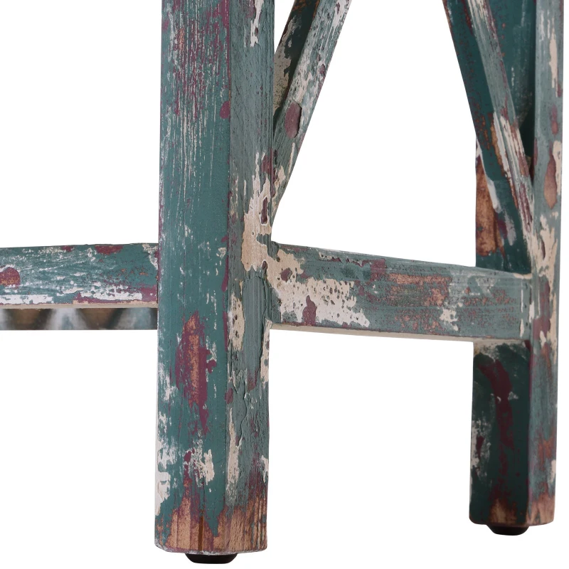 HOMCOM® Vintage Konsolentisch Beistelltisch Sideboard mit 2 Schubladen Massivholz