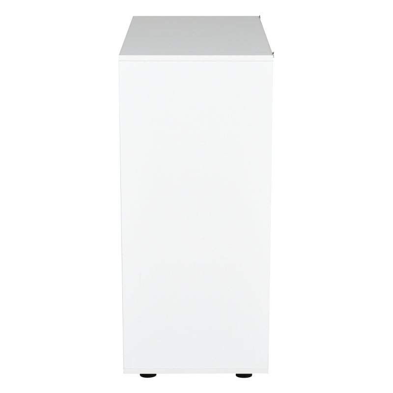 Boekenkast vrijstaande stelling keukenkast kubusrek met opbergvakken wit + grijs