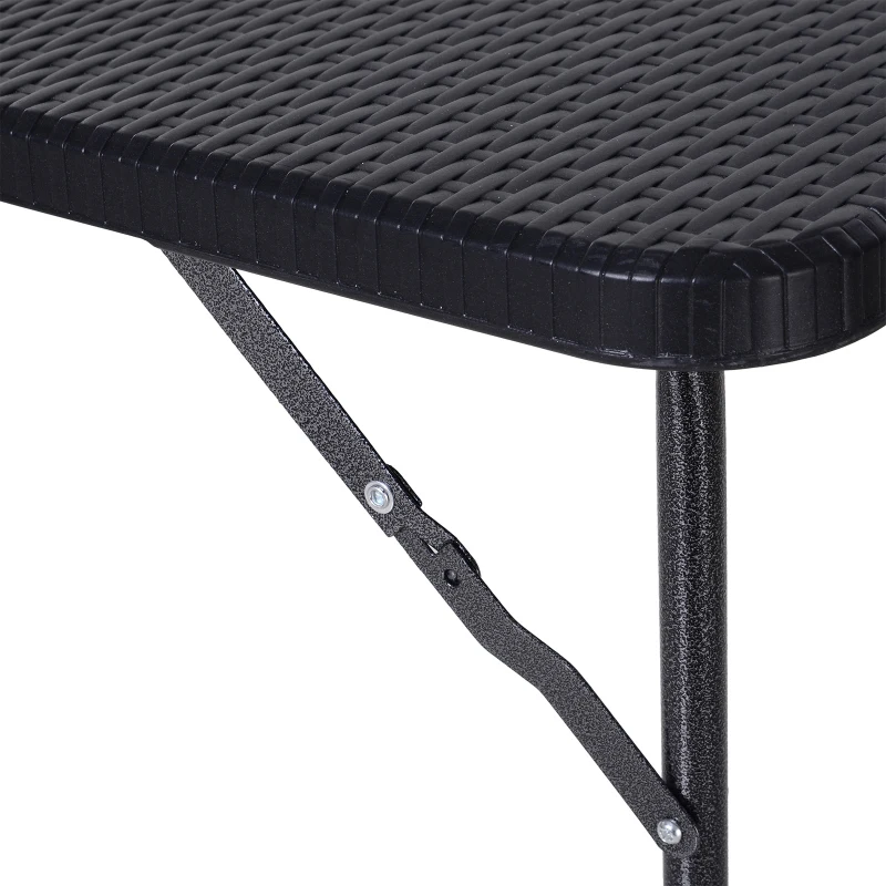 Outsunny® Klapptisch Campingtisch Falttisch Picknicktisch Faltbar Tragbar Metall Schwarz