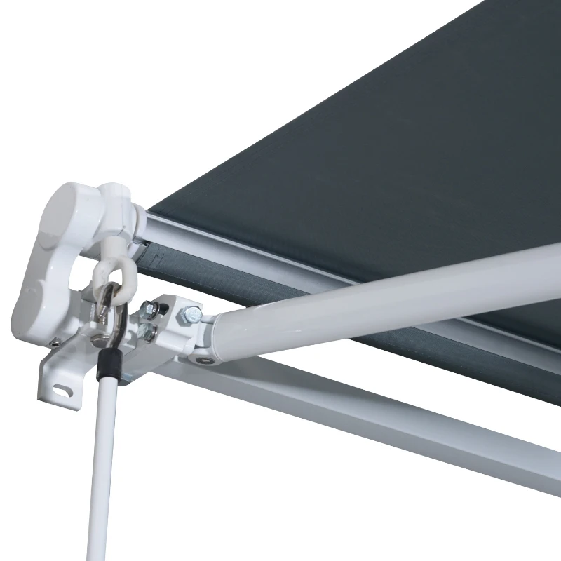 Outsunny® Markise Gelenkarmmarkise Sonnenschutz Grau 3,95x2,5m