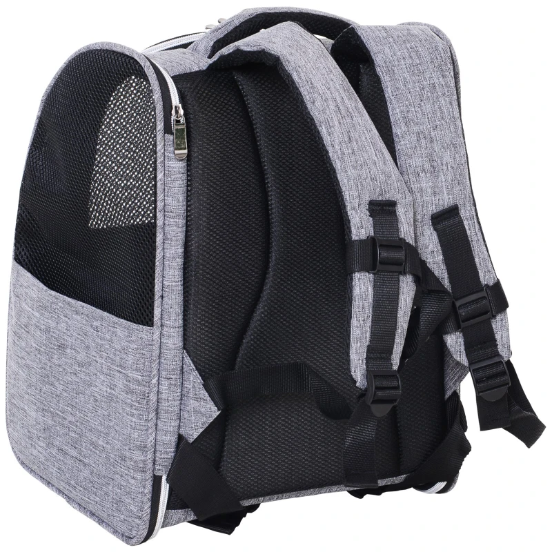 PawHut® Transporttasche Reisetasche Haustierrucksack 3 Eingang mit Festgurte Oxfordstoff 32 x 26 x 42 cm