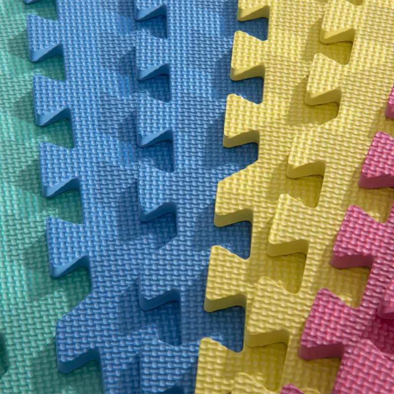 HOMCOM® Puzzlematte 24 tlg Matte Spielmatte Bodenschutzmatte Bodenmatte Turnmatte EVA (bunt)