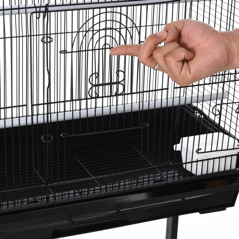 PawHut® Vogelkäfig Vogelhaus Vogelvoliere Metallvoliere für Vögel mit Ständer rollbar