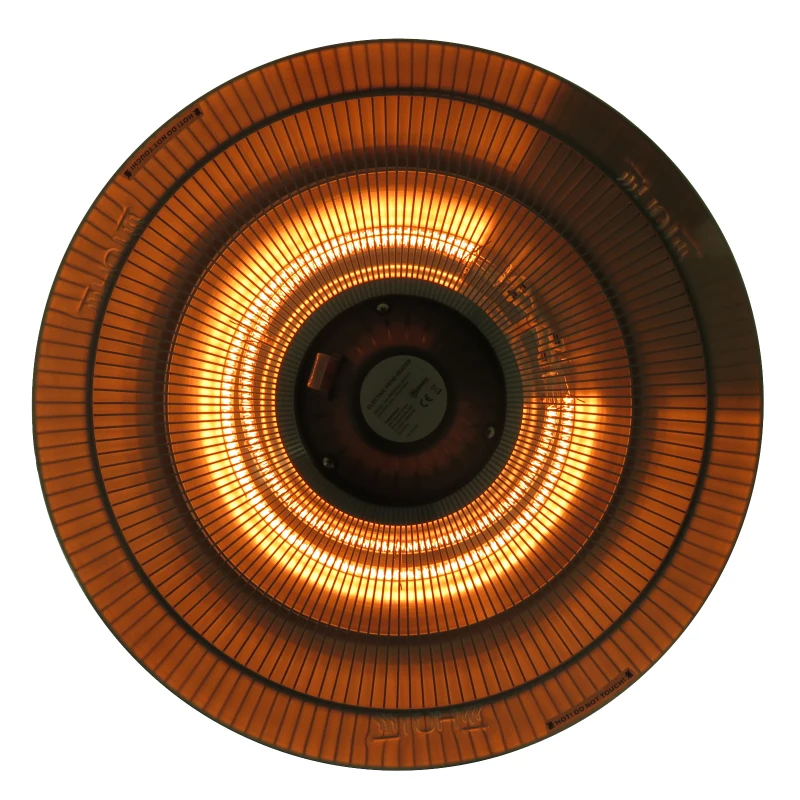 Outsunny® Deckenheizstrahler Heizstrahler 1800W Silber Φ50 x H24cm