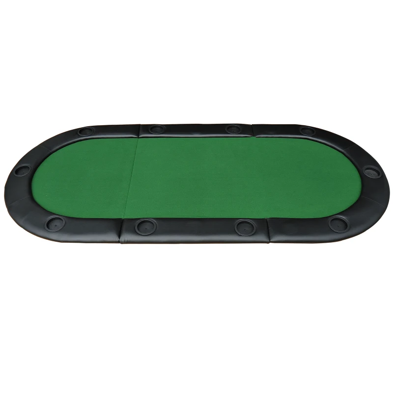 HOMCOM® Pokerauflage Tischauflage mit Tasche Grün 200x90cm