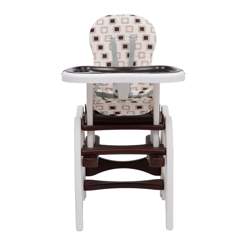 HOMCOM® 3 in 1 Kinderhochstuhl - Kombihochstuhl - Kaffeebraun