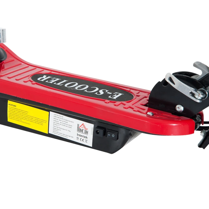 HOMCOM® Elektroroller Kinderroller Roller mit Sitz Tretroller klappbar 120W rot