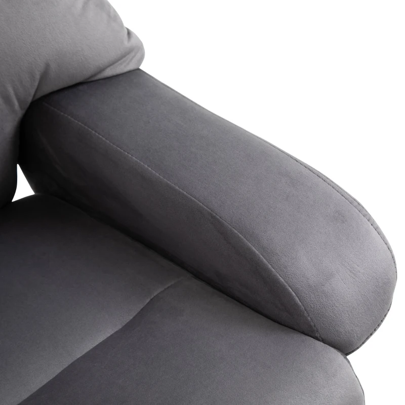 HOMCOM® Massagesessel mit Hocker Heizfunktion 76 x 80 x 102 cm Grau