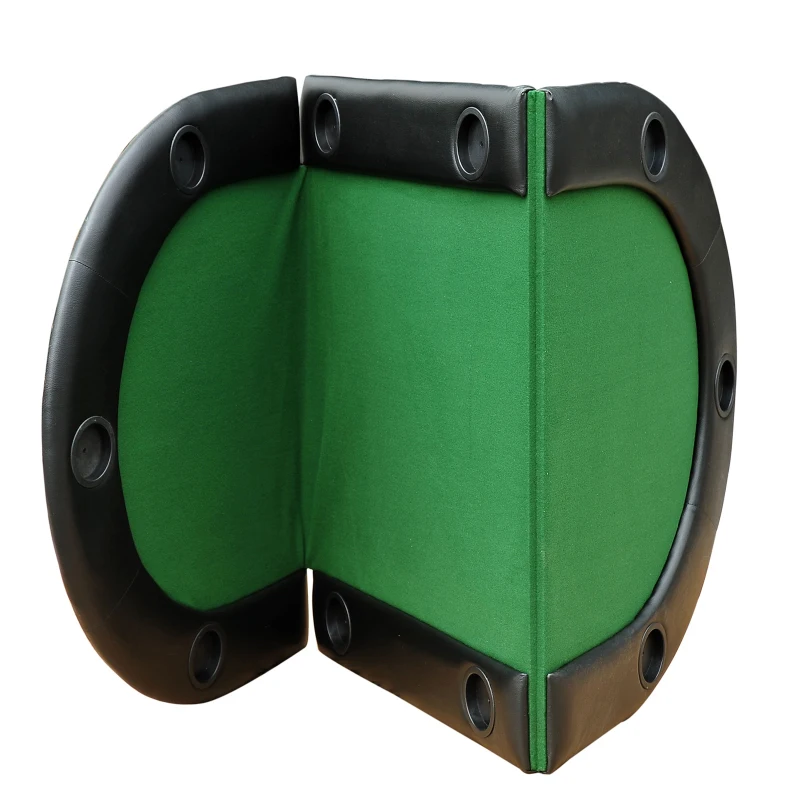 HOMCOM® Pokerauflage Tischauflage mit Tasche Grün 200x90cm