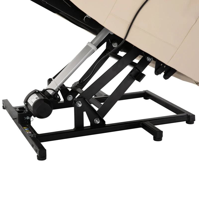 HOMCOM® Massagesessel mit Wärmefunktion | Massagestuhl | Creme | 100 x 93 x 105 cm
