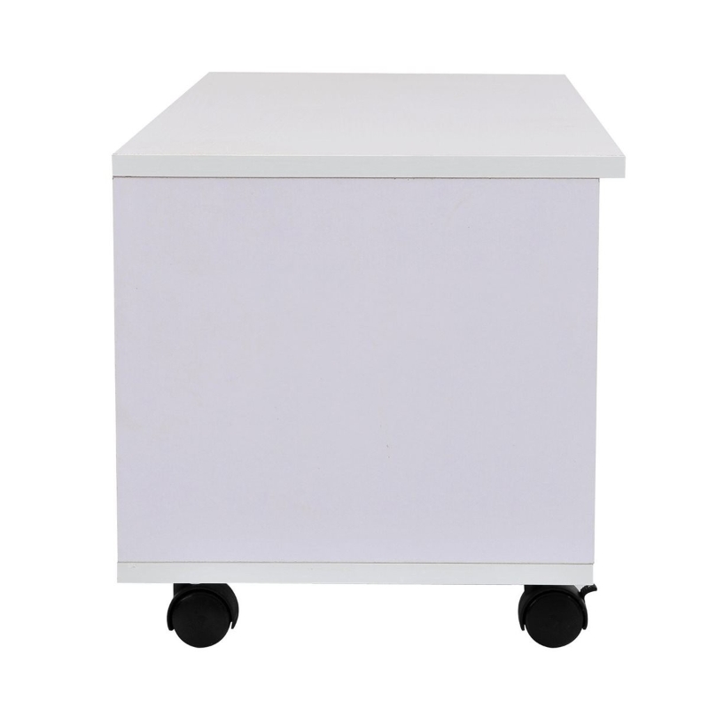 HOMCOM® Fernsehtisch Lowboard TV Board mit Schubläden und Rollen