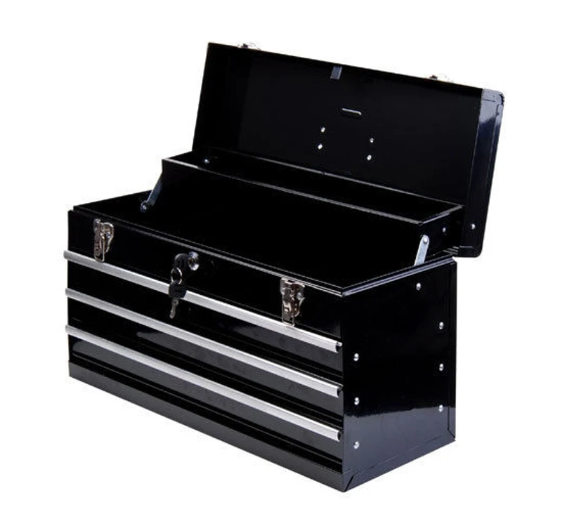 HOMCOM® Werkzeugkasten Werkzeugkoffer Metall 540x290x220 mm