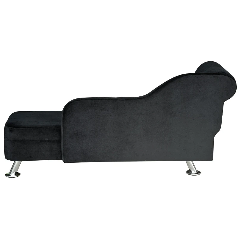 HOMCOM Chaiselongue Sofa Relaxliege Recamiere Chesterfield schwarz
