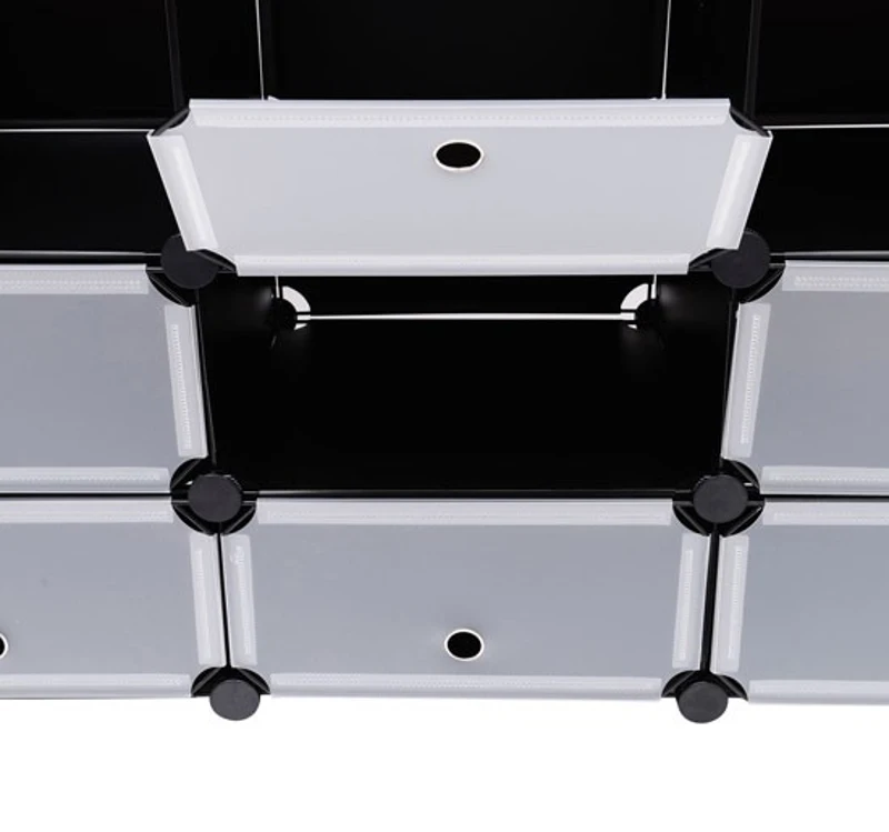 HOMCOM DIY Regalsystem Kleiderschrank Kunststoffregal 180x145x37cm