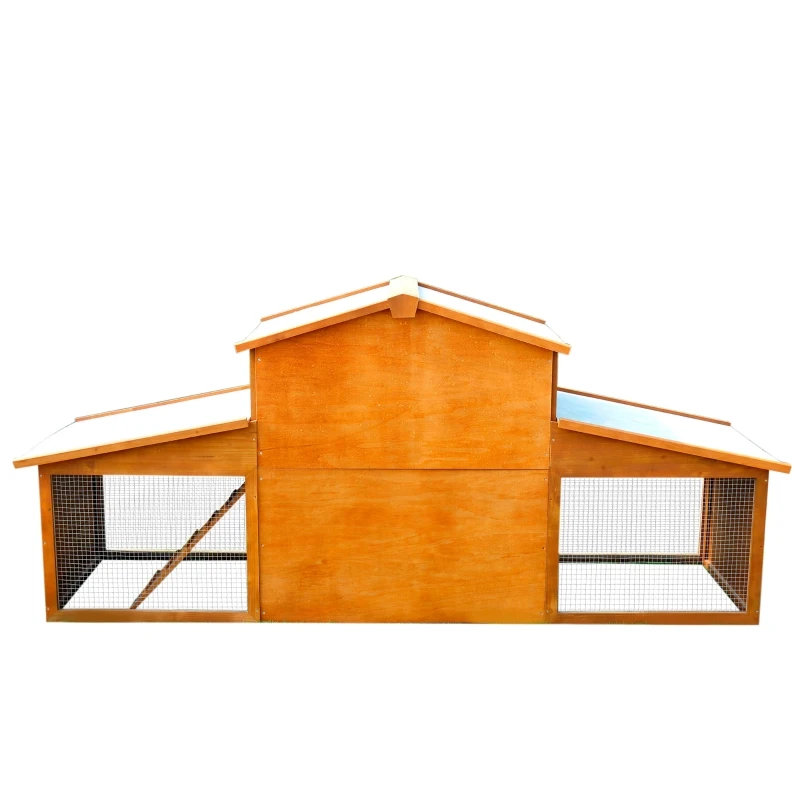 PawHut® Kaninchenstall Hasenstall Kaninchenkäfig Hasenkäfig mit Tablett Holz