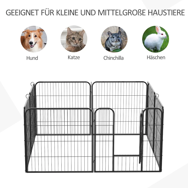 PawHut® Welpenauslauf Freilaufgehege für Kaninchen und Kleintiere 80x80 cm