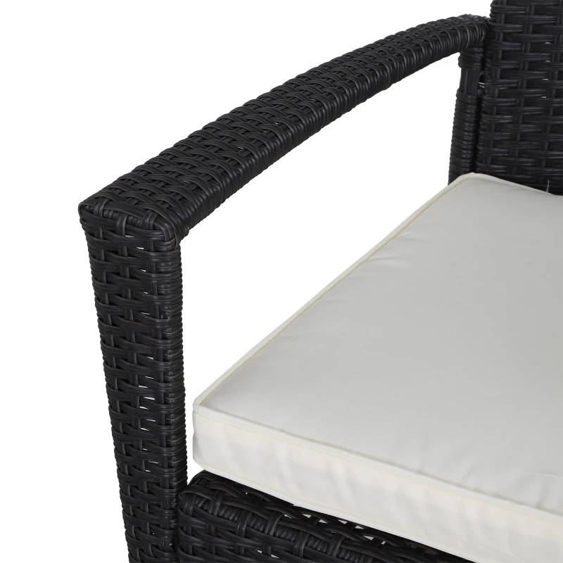 Outsunny® Schaukelstuhl Set Gartenmöbel 3-teilige Sitzgruppe 2 Stühle 1 Tisch Metall