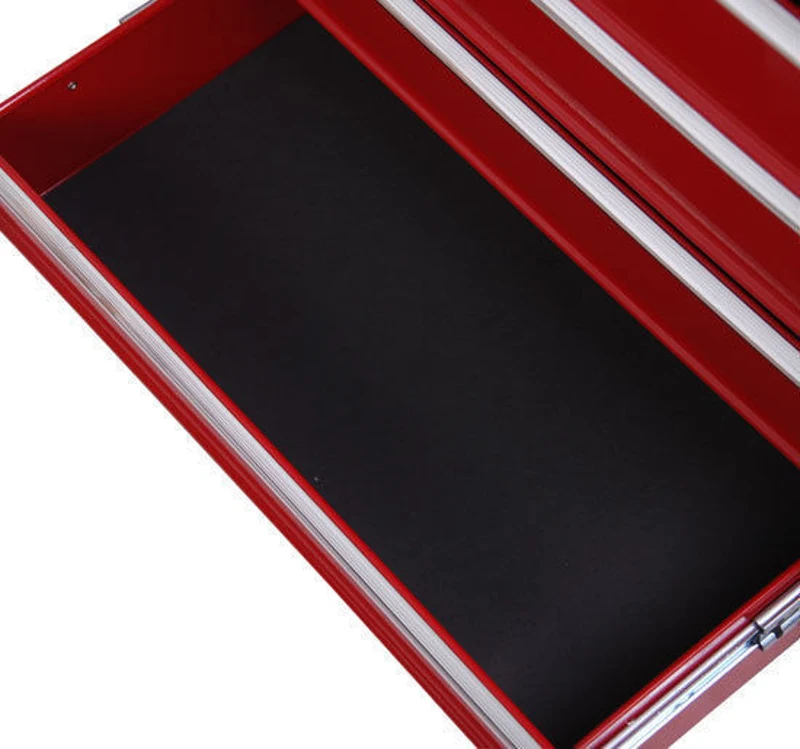 HOMCOM® Fahrbarer Werkstattwagen, abschließbar mit 5 Schubladen, rot