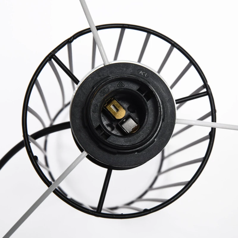 HOMCOM® Tischlampe mit E27 Fassung Tischleuchte Nachttischlampe Metall Schwarz