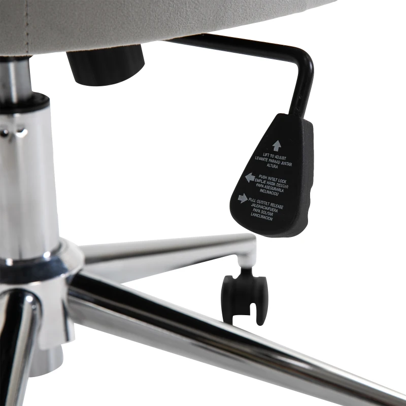 Vinsetto® Drehstuhl Polsterstuhl Chefsessel 150 kg Belastbarkeit eingestellte Sitzhöhe Samt 56 x 52,5 x (72–81) cm