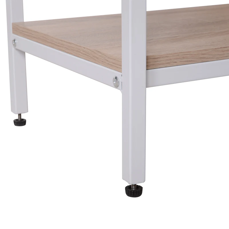 HOMCOM® Bücherregal mit 9 Würfeln | Holzregal | 80x35x160cm | Natur, Weiß