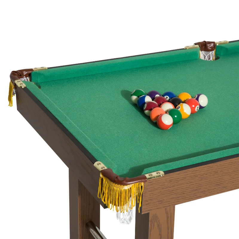 HOMCOM® Billardtisch Mini Billard Tisch Pool mit Kugeln Zubehör 123,5x66,5cm