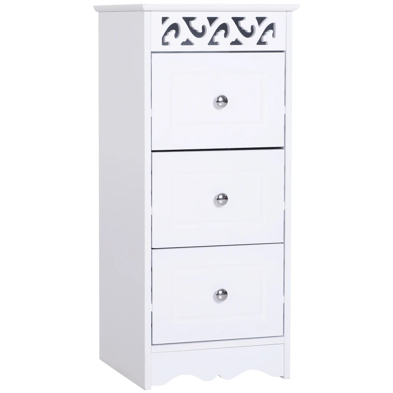 HOMCOM®  Küchenschrank | Aktenschrank | MDF | 29,8 x 29,8 x 68,5 cm | Weiß