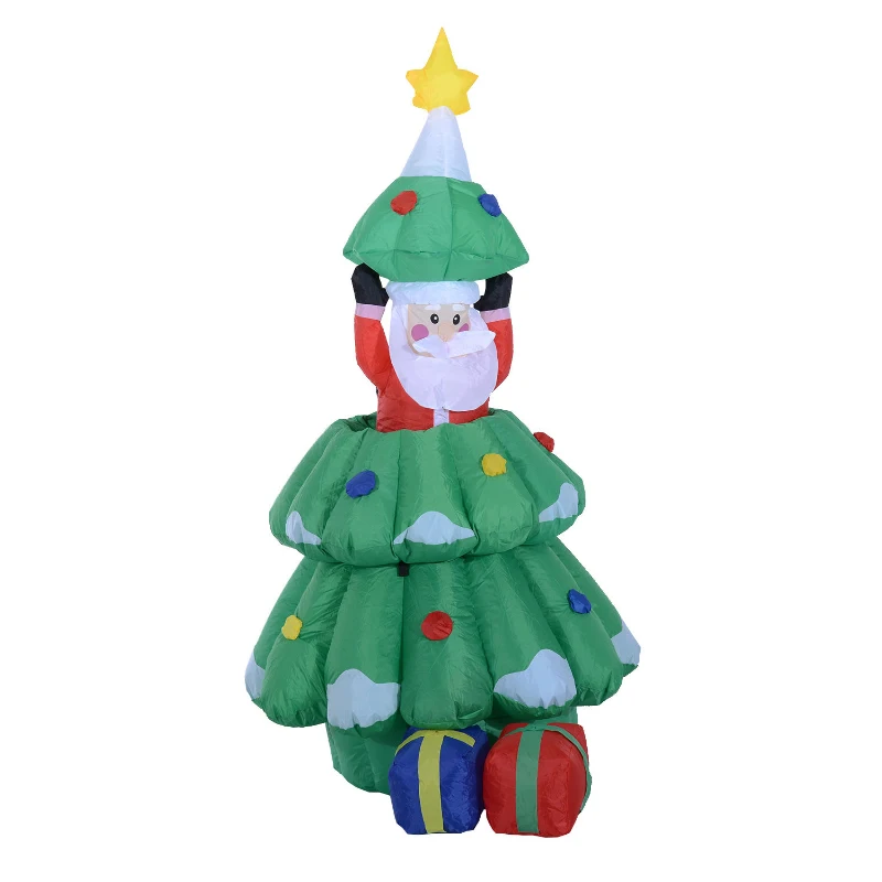 HOMCOM® Aufblasbarer Weihnachtsbaum LED Weihnachtsdeko 160 cm