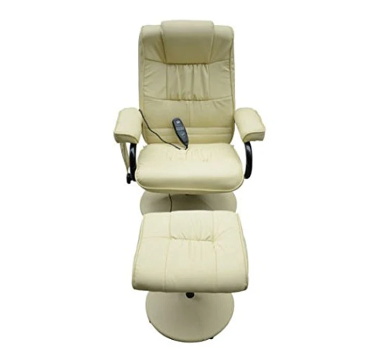 Homcom Massagesessel Relaxsessel Fernsehsessel 10 Point Massage mit Heizfunktion inkl Hocker (Modell3)