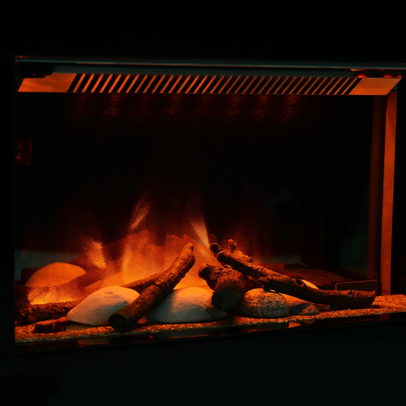 HOMCOM® Standkamin Elektrokamin Fernbedienung 1000W/2000W Schwarz