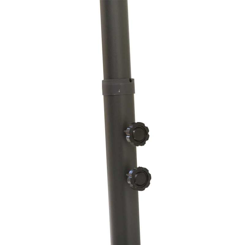 Outsunny® Doppelsonnenschirm mit Ständer Gartenschirm Marktschirm Terrasse Stahl Grau