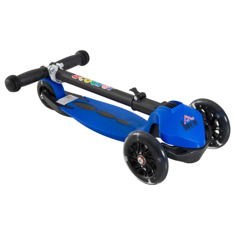 HOMCOM® Tretroller Scooter Kinderroller 3 Räder Blau