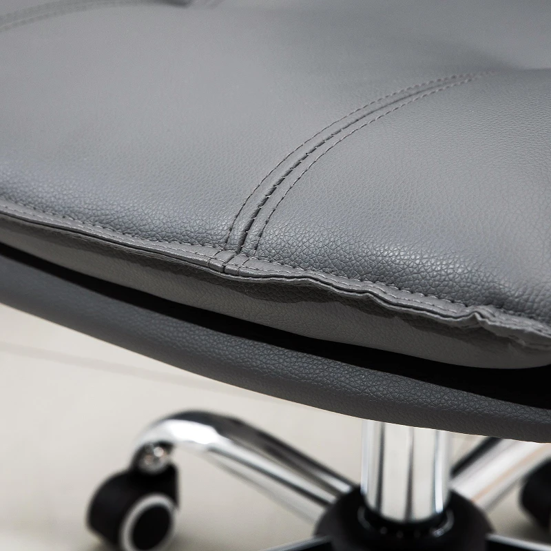 Vinsetto® Bürostuhl Drehstuhl höhenverstellbar rollbar ergonomisch PU grau 64 x 57 x (91–101) cm