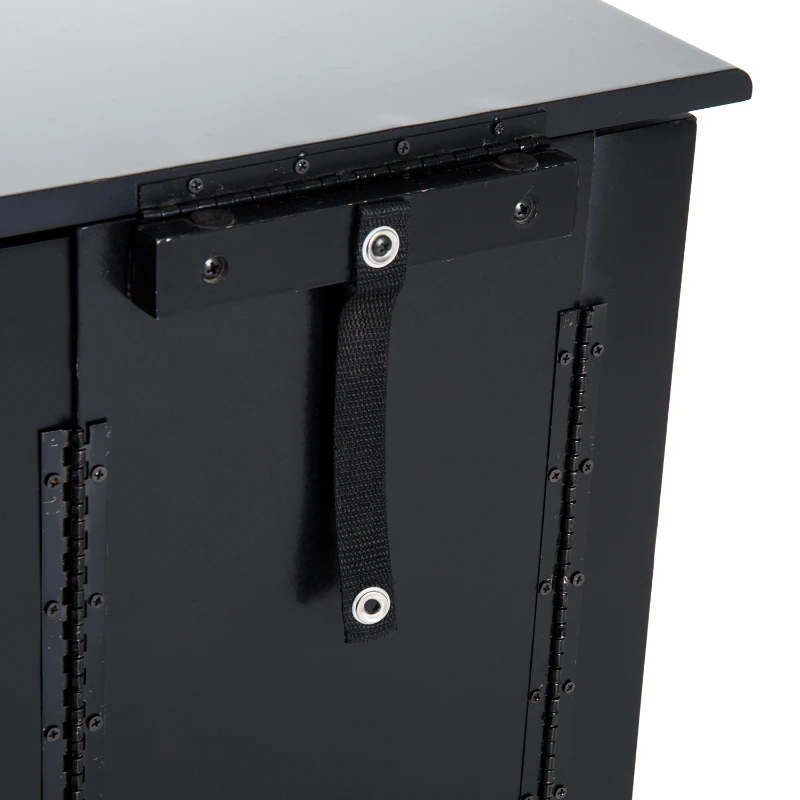 HOMCOM® Schmuckschrank mit Spiegel Schmuckkasten Holz Schwarz