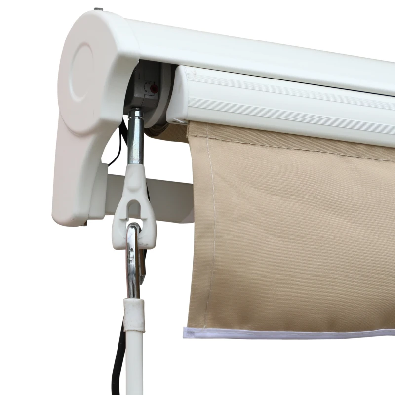 Outsunny® Markise mit Handkurbel Gelenkarmmarkise Sonnenschutz Elektrisch/Manuell Alu