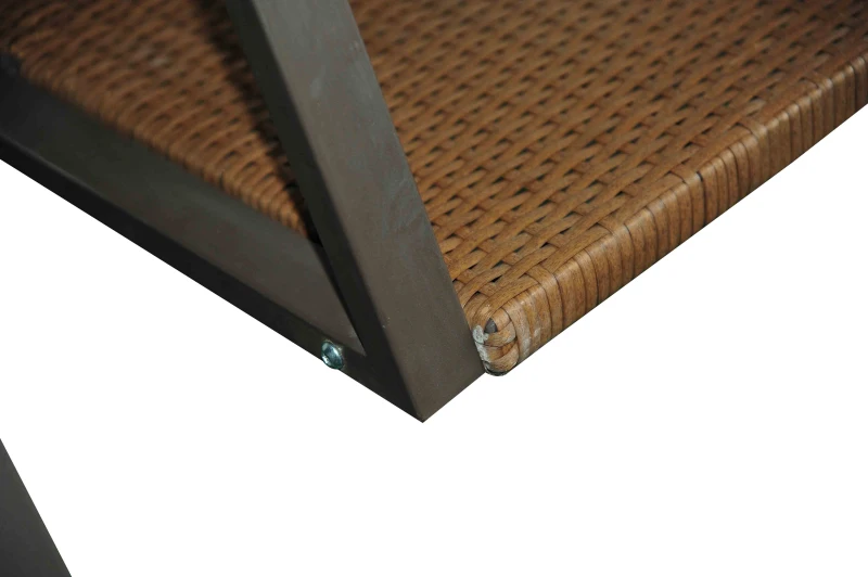 Outsunny Rattan Hollywoodschaukel - Metallgestell mit Kissen, braun, belastbar bis 360kg