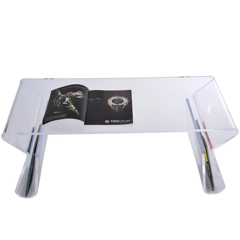 HOMCOM Beistelltisch aus klarem Acrylglas Glastisch Couchtisch