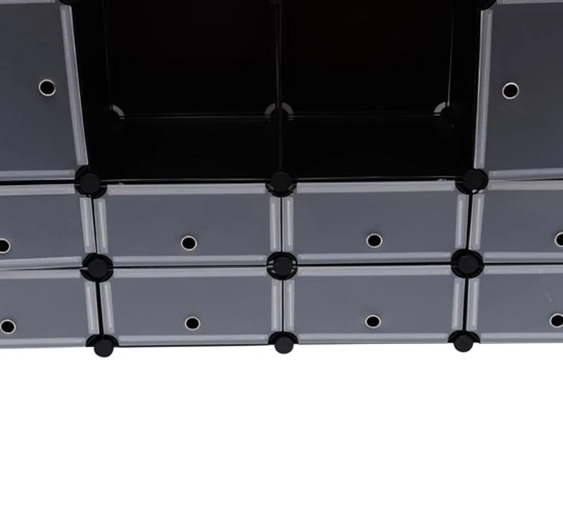 HOMCOM DIY Regalsystem Kleiderschrank Kunststoffregal 180x145x37cm