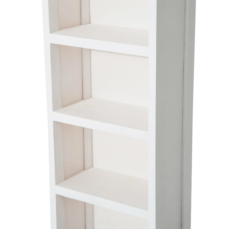 HOMCOM® DVD Standregal Holz Turm 5 Fächer Weiß