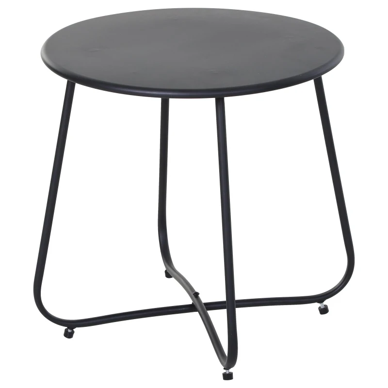 Outsunny® Beistelltisch Couchtisch Wohnzimmertisch Kaffeetisch Metall Schwarz