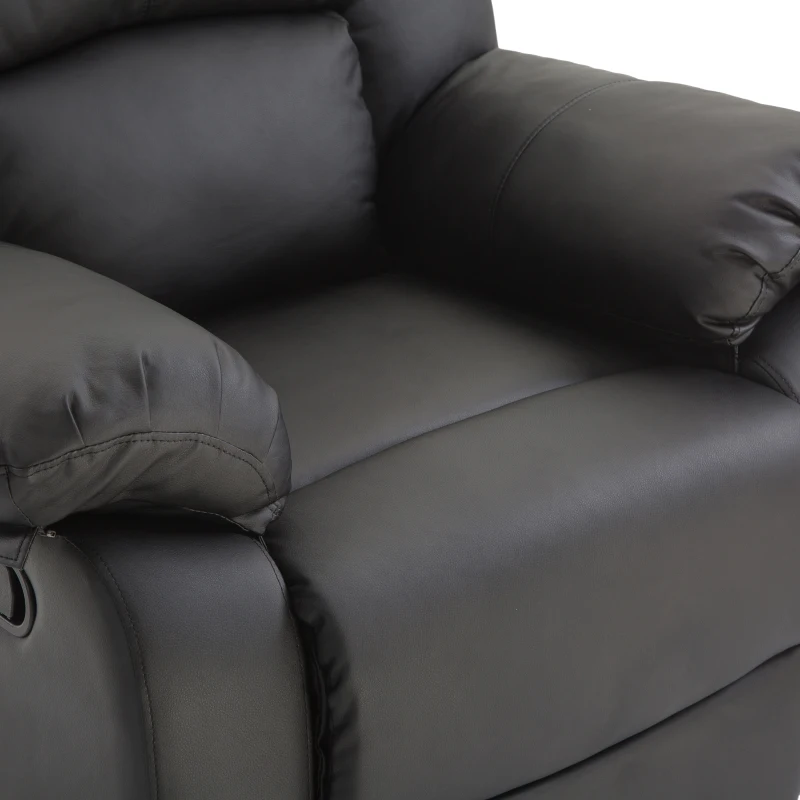 HOMCOM® Relaxsessel Fernsehsessel mit Liegefunktion Schwarz Verstellbar