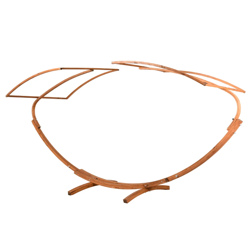 Outsunny® hängemattengestell holz Hängematte mit Gestell Sonnenliege Gartenliege Sonnendach Lärche 180kg