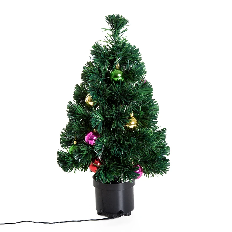 HOMCOM® Weihnachtsbaum künstlicher Lichtfaser rotierend 60cm