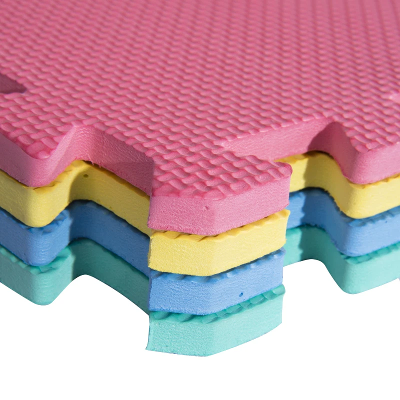 HOMCOM® Puzzlematte 24 tlg Matte Spielmatte Bodenschutzmatte Bodenmatte Turnmatte EVA (bunt)