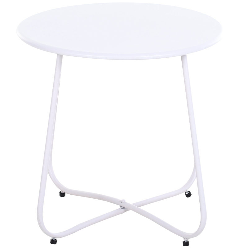 Outsunny® Beistelltisch Couchtisch Wohnzimmertisch Kaffeetisch Metall Grau